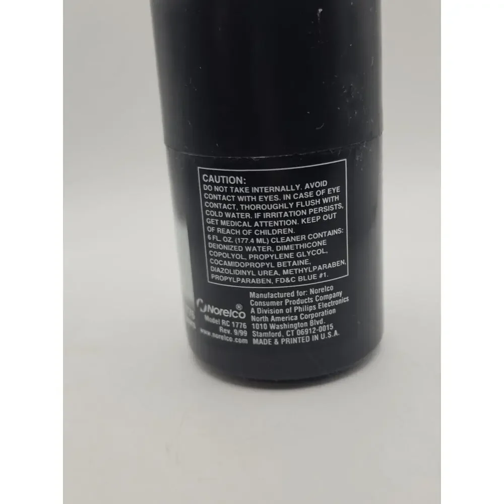NEW Vintage Norelco Razor Cleaner Solution 6oz Bottle